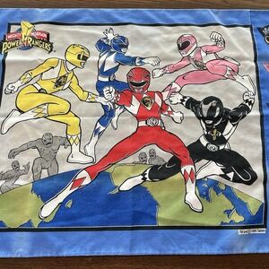 Mighty Morphin Power Rangers Pillow Case 1994 Standard Size Vintage Saban